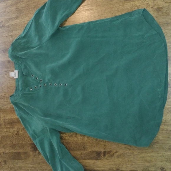 Chico's Christmas Top Bundle Red Turtle Neck and Green 3/4 Sleeve 0/S - Picture 7 of 10